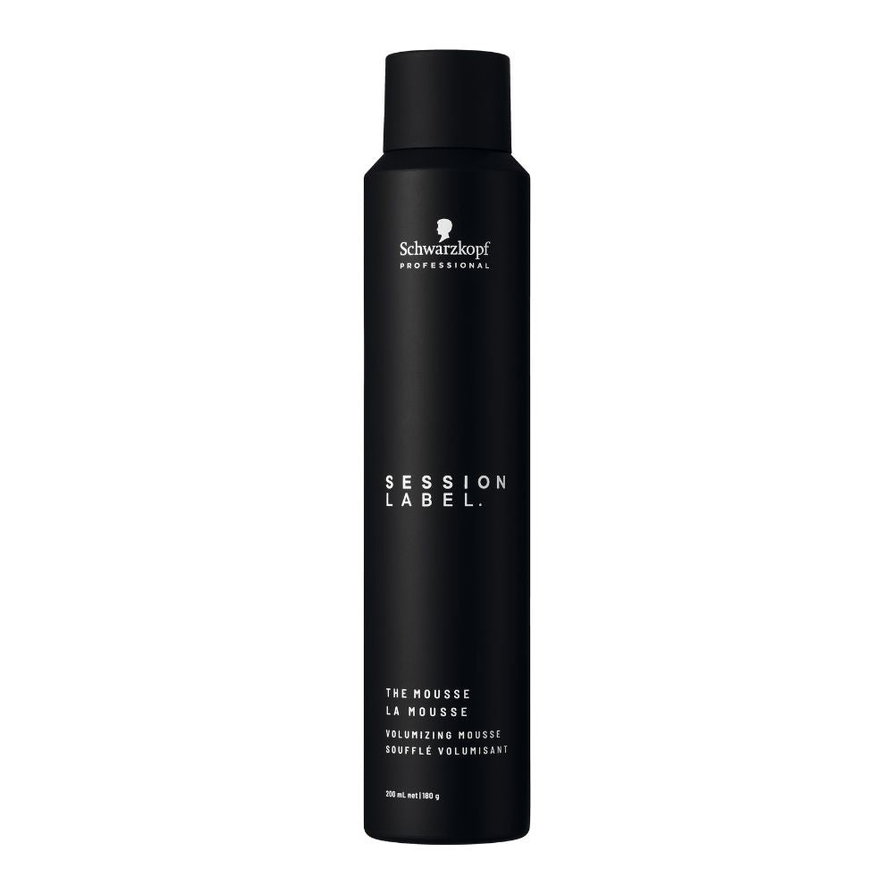 SESSION LABEL The Mousse apimties suteikiančios putos 200ml su karščio apsauga iki 232°C – Schwarzkopf Professional